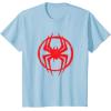 imageMarvel SpiderMan Across the SpiderVerse Miles Symbol TShirtBaby Blue