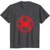 imageMarvel SpiderMan Across the SpiderVerse Miles Symbol TShirtDark Heather Grey