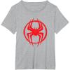 imageMarvel SpiderMan Across the SpiderVerse Miles Symbol TShirtHeather Grey