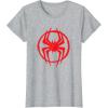 imageMarvel SpiderMan Across the SpiderVerse Miles Symbol TShirtHeather Grey