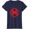 imageMarvel SpiderMan Across the SpiderVerse Miles Symbol TShirtNavy Blue