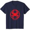 imageMarvel SpiderMan Across the SpiderVerse Miles Symbol TShirtNavy Blue