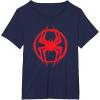imageMarvel SpiderMan Across the SpiderVerse Miles Symbol TShirtNavy Blue