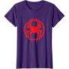imageMarvel SpiderMan Across the SpiderVerse Miles Symbol TShirtPurple
