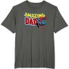 imageMarvel SpiderMan Amazing Dad Comic Book Fathers Day TShirtAsphalt Grey