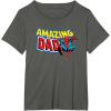 imageMarvel SpiderMan Amazing Dad Comic Book Fathers Day TShirtAsphalt Grey