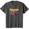 imageMarvel SpiderMan Amazing Dad Comic Book Fathers Day TShirtAsphalt Grey