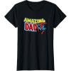 imageMarvel SpiderMan Amazing Dad Comic Book Fathers Day TShirtBlack