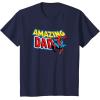 imageMarvel SpiderMan Amazing Dad Comic Book Fathers Day TShirtNavy Blue