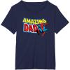 imageMarvel SpiderMan Amazing Dad Comic Book Fathers Day TShirtNavy Blue