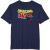 imageMarvel SpiderMan Amazing Dad Comic Book Fathers Day TShirtNavy Blue