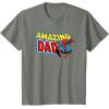 imageMarvel SpiderMan Amazing Dad Comic Book Fathers Day TShirtOlive Heather
