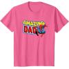 imageMarvel SpiderMan Amazing Dad Comic Book Fathers Day TShirtPink Heather