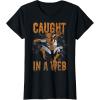 imageMarvel SpiderMan Caught In A Web Halloween Graphic TShirt TShirtBlack