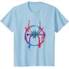 imageMarvel SpiderMan Into the SpiderVerse Rainbow Icon TShirtBaby Blue