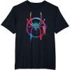 imageMarvel SpiderMan Into the SpiderVerse Rainbow Icon TShirtBlack