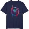 imageMarvel SpiderMan Into the SpiderVerse Rainbow Icon TShirtNavy Blue