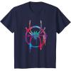 imageMarvel SpiderMan Into the SpiderVerse Rainbow Icon TShirtNavy Blue