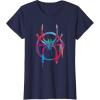 imageMarvel SpiderMan Into the SpiderVerse Rainbow Icon TShirtNavy Blue
