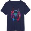 imageMarvel SpiderMan Into the SpiderVerse Rainbow Icon TShirtNavy Blue