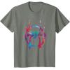 imageMarvel SpiderMan Into the SpiderVerse Rainbow Icon TShirtOlive Heather