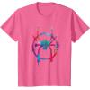 imageMarvel SpiderMan Into the SpiderVerse Rainbow Icon TShirtPink Heather