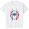 imageMarvel SpiderMan Into the SpiderVerse Rainbow Icon TShirtWhite