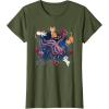 imageMarvel Studios The Marvels Goose ampamp Flerkittens in Space Cute TShirtOlive Green