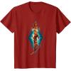 imageMarvel The Marvels Photon Captain Marvel Ms Marvel Diamond TShirtCranberry Red