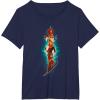 imageMarvel The Marvels Photon Captain Marvel Ms Marvel Diamond TShirtNavy Blue