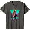 imageMarvel XMen Gambit Epic Neon 80s Style Retro Portrait TShirtAsphalt Grey