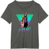 imageMarvel XMen Gambit Epic Neon 80s Style Retro Portrait TShirtAsphalt Grey