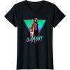 imageMarvel XMen Gambit Epic Neon 80s Style Retro Portrait TShirtBlack