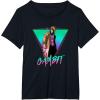 imageMarvel XMen Gambit Epic Neon 80s Style Retro Portrait TShirtBlack