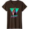imageMarvel XMen Gambit Epic Neon 80s Style Retro Portrait TShirtBrown