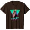 imageMarvel XMen Gambit Epic Neon 80s Style Retro Portrait TShirtBrown