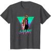 imageMarvel XMen Gambit Epic Neon 80s Style Retro Portrait TShirtDark Heather Grey