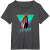 imageMarvel XMen Gambit Epic Neon 80s Style Retro Portrait TShirtDark Heather Grey
