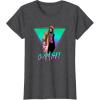 imageMarvel XMen Gambit Epic Neon 80s Style Retro Portrait TShirtDark Heather Grey