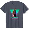 imageMarvel XMen Gambit Epic Neon 80s Style Retro Portrait TShirtHeather Blue