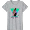 imageMarvel XMen Gambit Epic Neon 80s Style Retro Portrait TShirtHeather Grey
