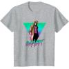 imageMarvel XMen Gambit Epic Neon 80s Style Retro Portrait TShirtHeather Grey