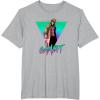 imageMarvel XMen Gambit Epic Neon 80s Style Retro Portrait TShirtHeather Grey