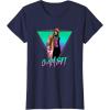 imageMarvel XMen Gambit Epic Neon 80s Style Retro Portrait TShirtNavy Blue