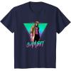 imageMarvel XMen Gambit Epic Neon 80s Style Retro Portrait TShirtNavy Blue