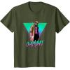 imageMarvel XMen Gambit Epic Neon 80s Style Retro Portrait TShirtOlive Green