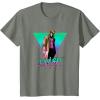 imageMarvel XMen Gambit Epic Neon 80s Style Retro Portrait TShirtOlive Heather