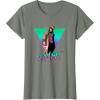 imageMarvel XMen Gambit Epic Neon 80s Style Retro Portrait TShirtOlive Heather
