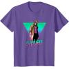 imageMarvel XMen Gambit Epic Neon 80s Style Retro Portrait TShirtPurple Heather