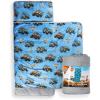 imageJay Franco Kids Nap Mat with Embedded Pillow ampamp Blanket  Soft 46quotx20quot Microfiber Sleeping Bag with Name Tag ampamp Handle for School Travel Sleepover Blue  Marvel ComicsBlue  Monster Jam